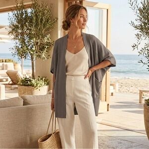 The Reset R Label Grey Wool Kimono Sweater Small Medium